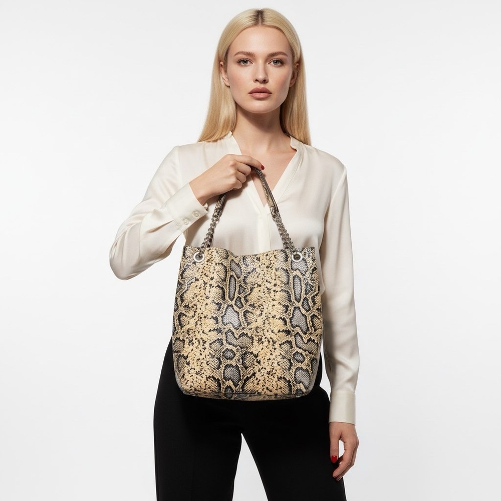 Shoulder Bag Snake Print Tote Bag Women
